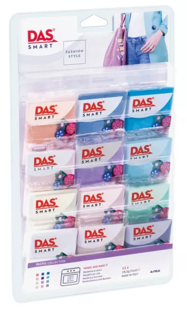 DAS Smart Clay Collection 1 oz 12/paquete pastel