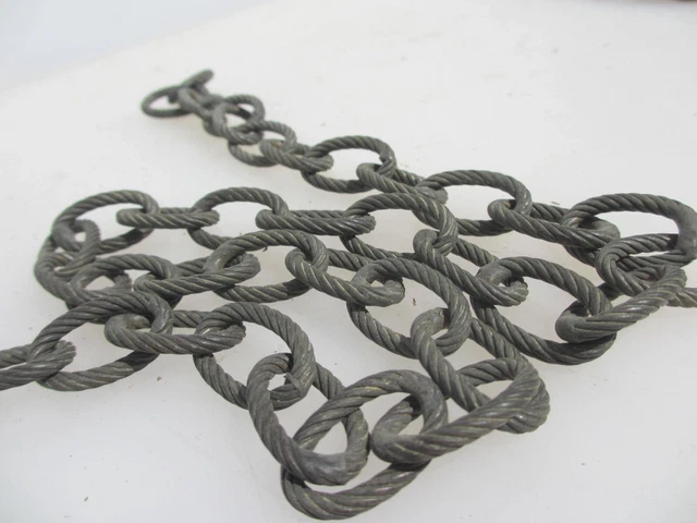 Victorian Brass Lighting Chain Hanger Chandelier Old Hook Antique Georgian 31"