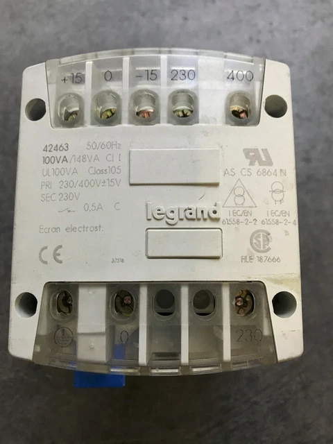 Transformateur Sécurité LEGRAND 04224 - Primaire 220V / Secondaire 8V - Occasion