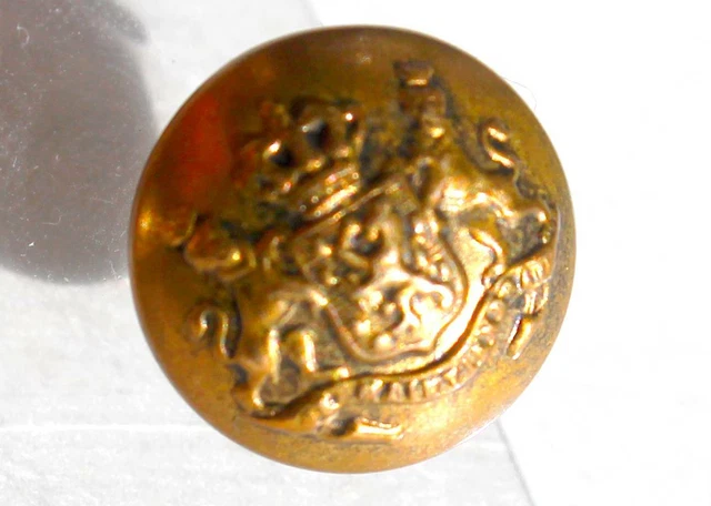 ANTIQUE MILITARY UNIFORM BUTTON LIVERY COAT OF ARMS CROWN ANCHOR antique-military-uniform-button-livery-coat-of-arms-crown-anchor