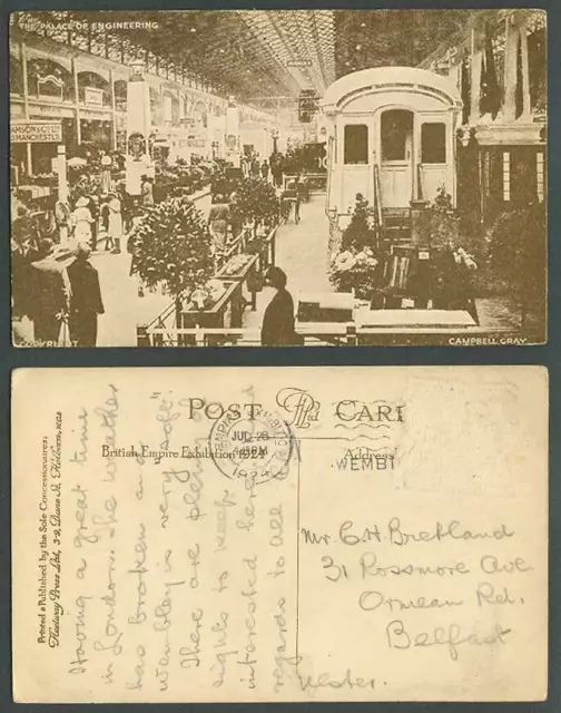 Palace of Engineering, British Empire Exhibition 1924 Old Postcard Adamson & Co.