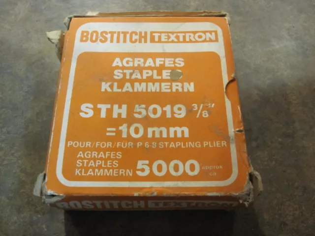 Genuine Bostitch STH 5019 Staples 3/8" P6-8 Plier Stapler 5000