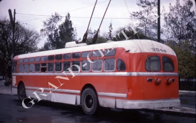 Original 1978 Mexico City Trolley Bus Kodachrome Slide #3544 Mexico