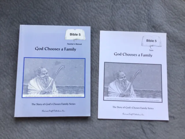 Rod and Staff God Chooses a Family Bible Grade 5 Teacher's Manual and Tests- Lot