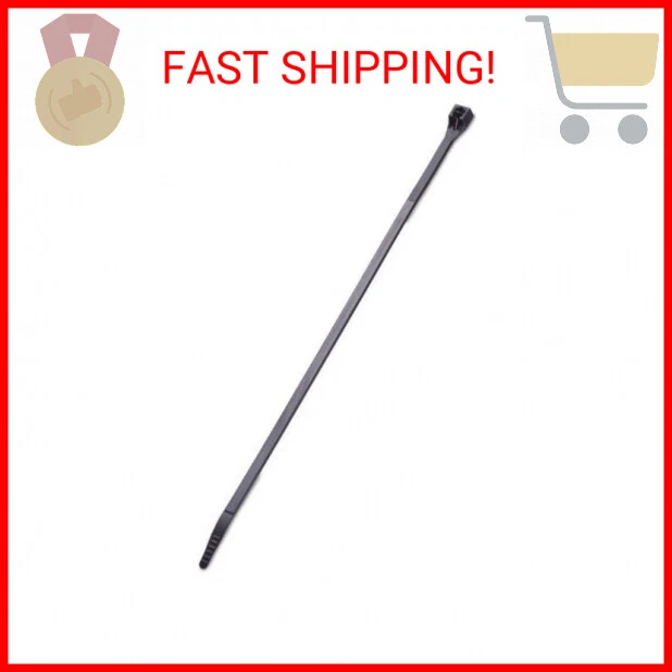 GB Gardner Bender 47-108UVB 8" Black Releasable Cable Ties 25 Count