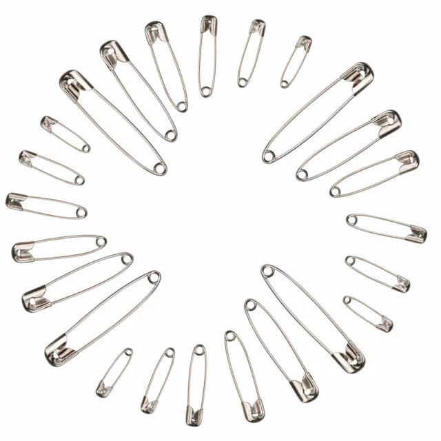 100/250pcs Colourful and Silver Safety Pins for Clothing Dresses Handbags Purses 2