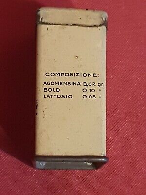 antike italienische Pharmazie Blechdose AGOMENSINA CIBA Basel  um 1920* SAMMLER 3