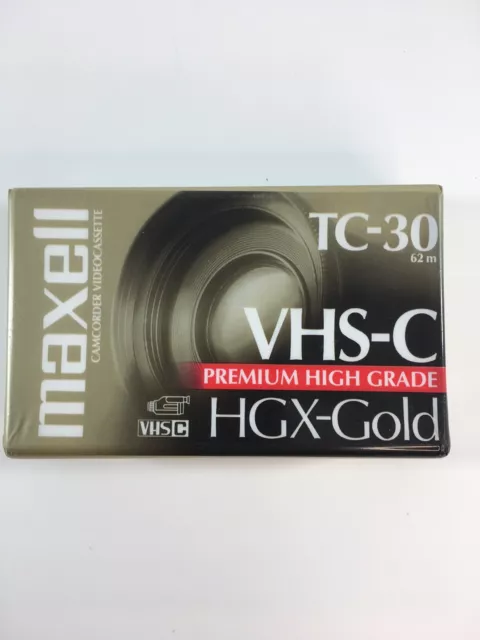 Maxwell VHS-C TC-30 Premium High Grade HGX-Gold Camcorder Videocassette NEW