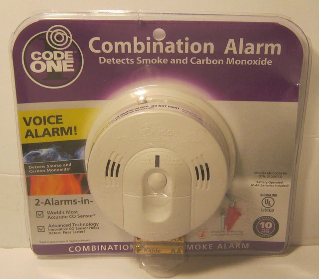 KIDDE CODE ONE Combination Alarm SMOKE CO2 VOICE ALARM New! In
