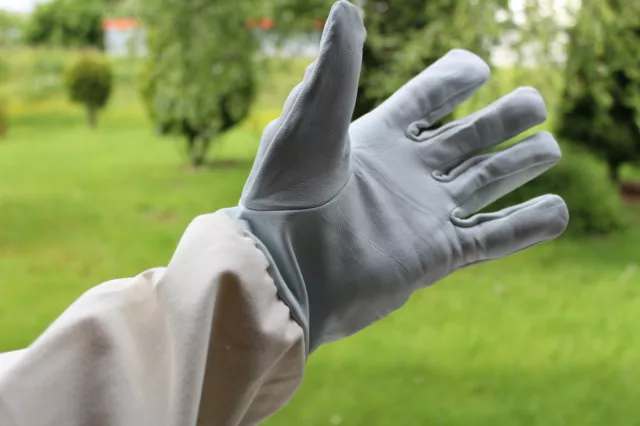 Haut Gants D'Apiculteurs Vrai Cuir, Agneau Gants en Cuir pour Apiculteur