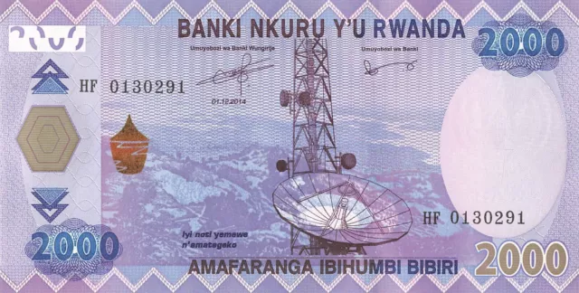 Rwanda 2000 Francs 2014 UNC