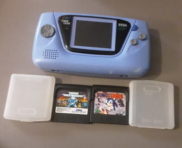 Sega Game Gear Bleu Console Système MODEL HGG-3210 +2JEUX+Chargeur
