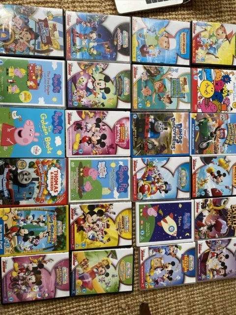 KIDS DVD JOBLOT bundle Mickey Mouse, Peppa Pig, Thomas 24 DVDs $12.58 ...