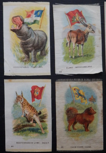 NATURAL HISTORY known as ANIMAL WITH FLAG Silks issued by ITC in 1915 2