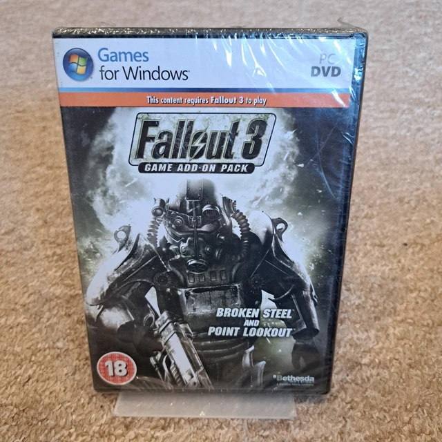 FALLOUT 3 GAME Add-On Pack Broken Steel & Point Lookout The Pitt