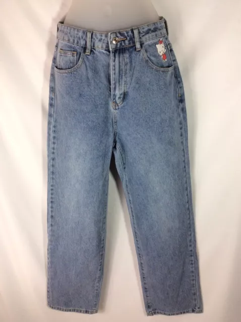 Shein Womens Hello Kitty High Waisted Jeans Size S Blue