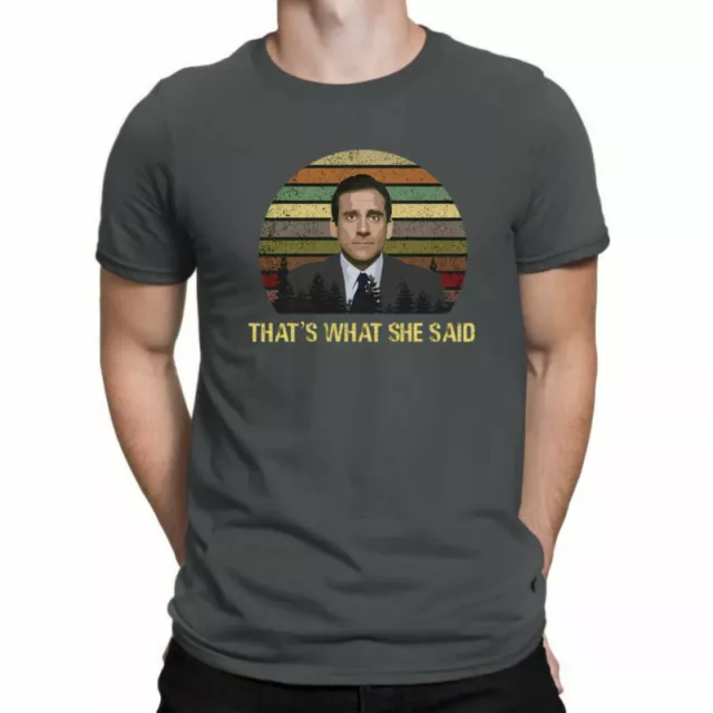 Cotton Michael What Scott T-Shirt Said Office Men's That's Vintage Tee She