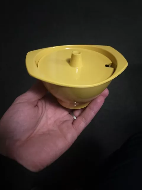 Vintage Yellow Bessemer Melmac Sugar Bowl.  1960s  Design A+++ Cond