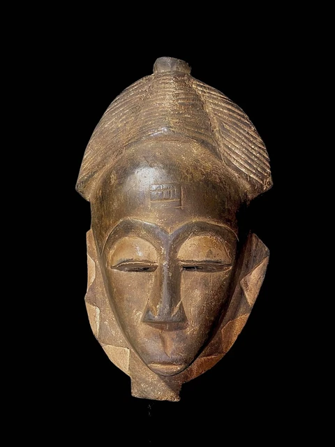 Hand-carved vintage African Tribal Face masks made of wood masks guro-5653