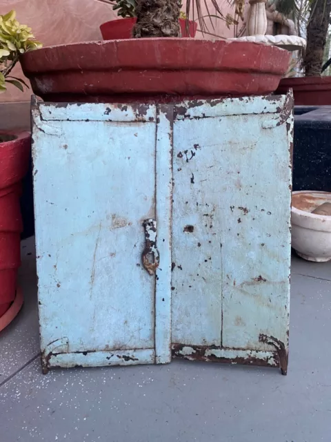 Ancient Old Wooden Blue Painted Indian Old House Window Rare Door Without Frame