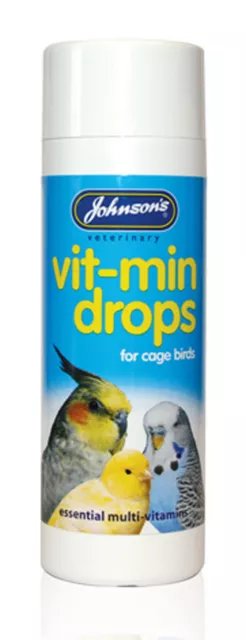 Gouttes Johnson's Vit-Min pour oiseau en cage 100 ml