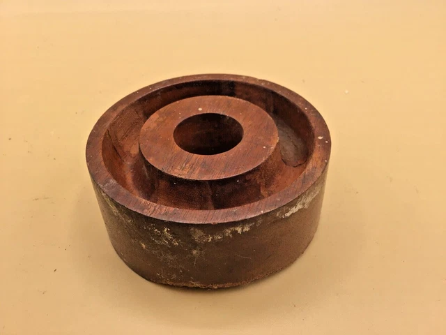 Antique Wood Mold Foundry Pattern Industrial steampunk sand cast 2 ring base