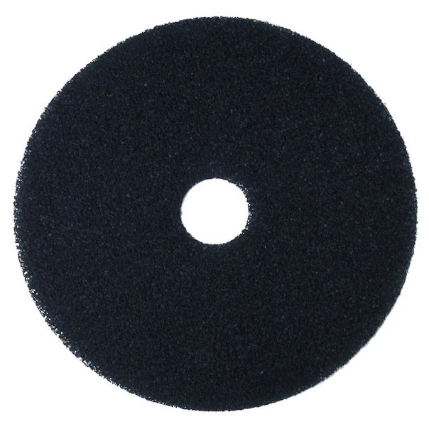 3M Black Stripper Pad 7200, 20" Floor Care Pad (Case of 5) New Damaged Box
