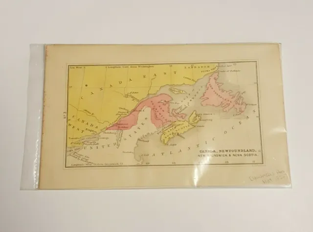 Hathaway and Turner Map Canada, Newfoundland New Brunswick & Nova Scotia
