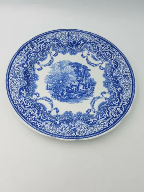 Spode Blue Room Collection Large Plate Continental Views Blue White Idyllic 