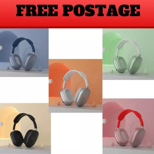 Wireless Bluetooth Headphones with Noise Cancelling Over-Ear Stereo Earphones AU