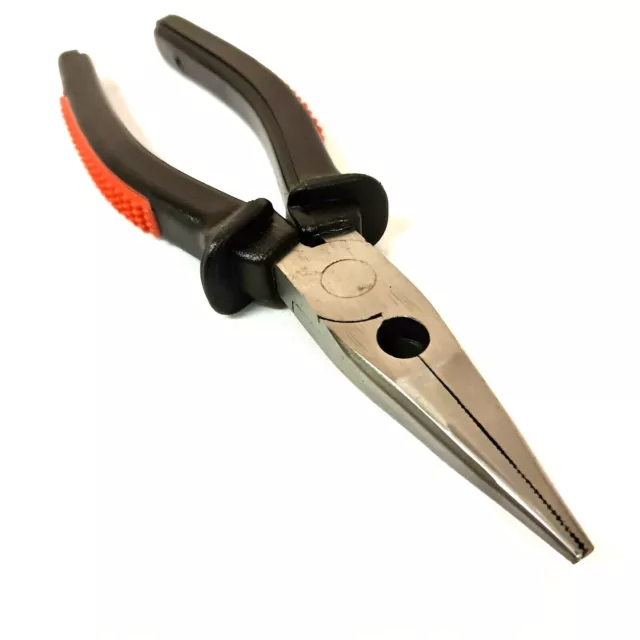 8" Professional Long Nose Pliers Needle Pinch Snipe Nosed Wire Cutters Steel NEW