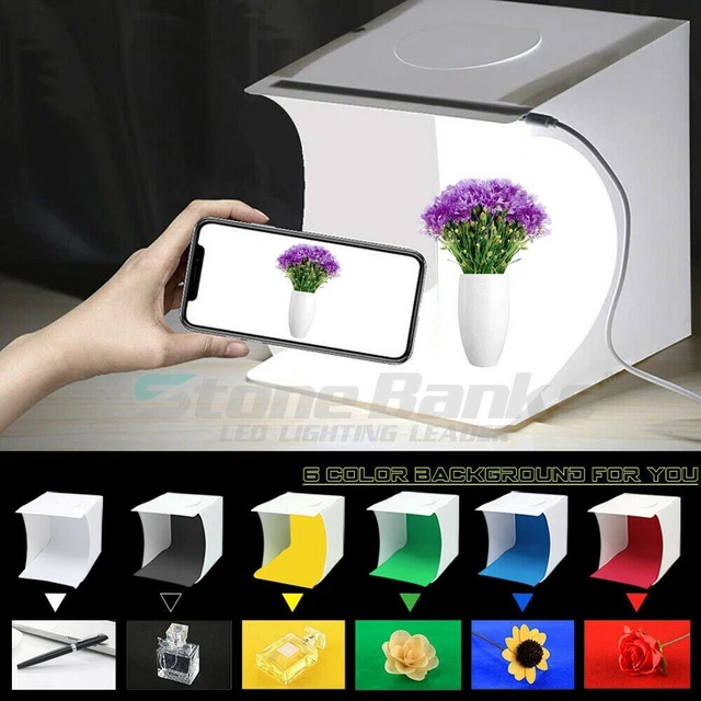 LED Light Room Mini Cube Box Photo Studio Photography Lighting Tent Backdrop US