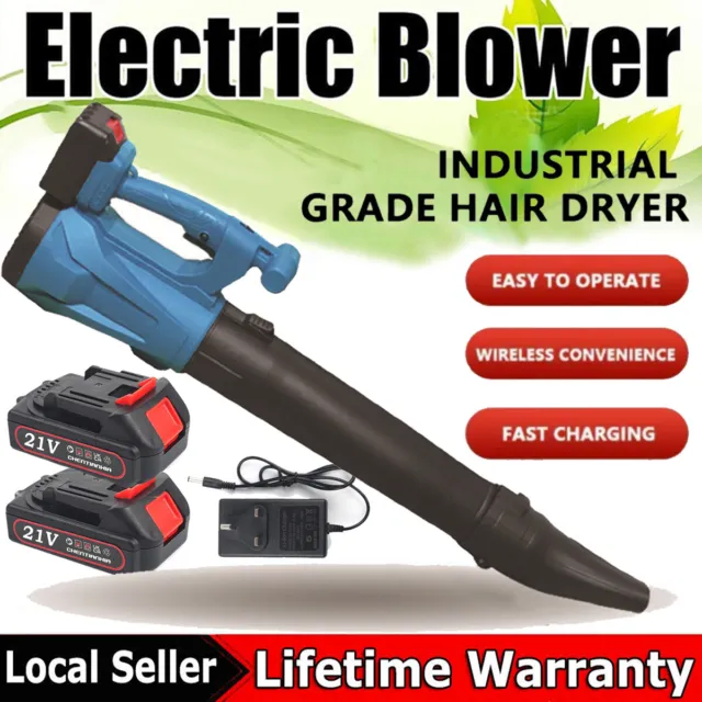 Cordless Leaf Blower Garden Vacuum Leaf Blower Shredder with 2 Battery & Charger