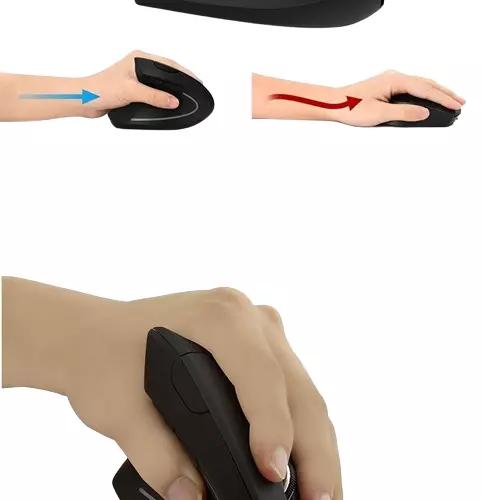 Souris ergonomique verticale - sans fil - USB - Pour droitier - Neuf