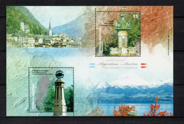 Argentina Stamps 2010 Austria Joint Issue Botanicals Parks Landscapes Mint Mnh