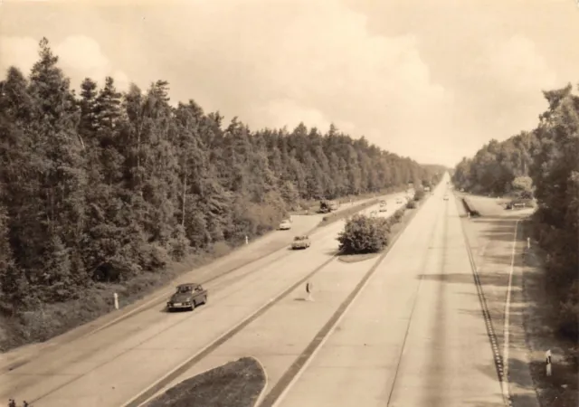 AK Autobahn berlin-Nürnberg an der Ausfahrt Hermsdorf Echt Foto Postkarte