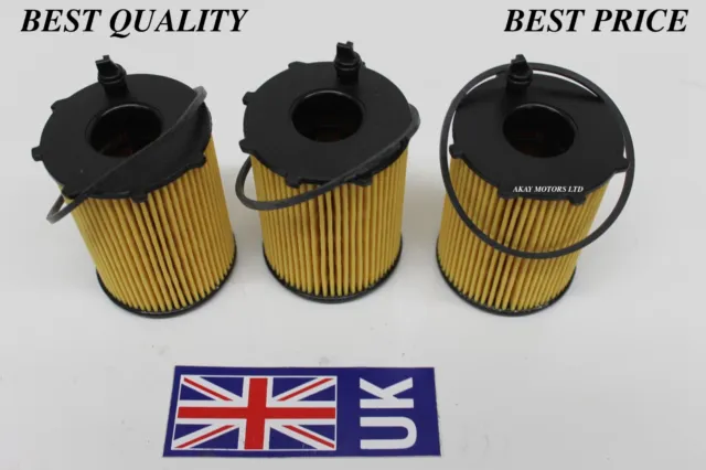 3X For Ford Fiesta Focus Mondeo Connect Courier  Oil Filter 1.4-1.6-1.5Cc