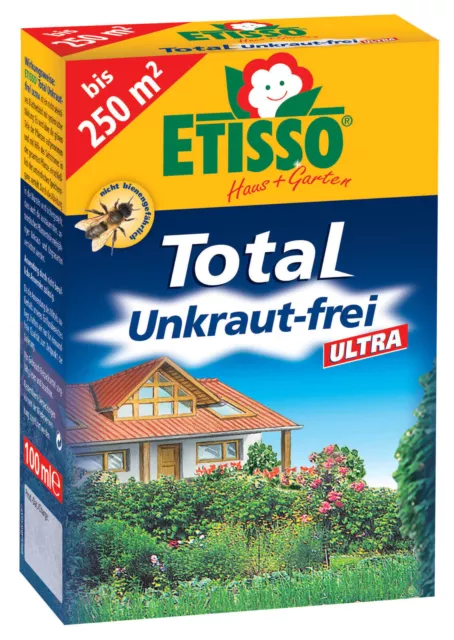 ETISSO® Total Unkraut-frei ULTRA 100ml für bis zu 250 m² Glyphosat 360 g/l