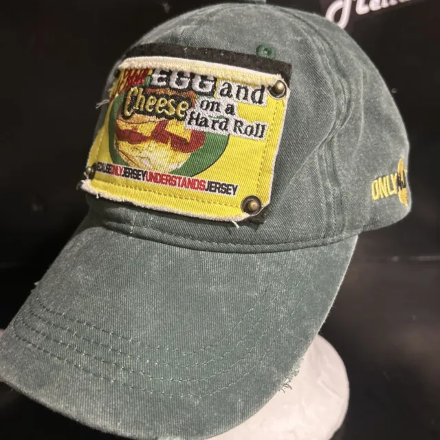 Men's Triangle Sport Headgear Green Baseball Hat W/Pork Roll Egg and Cheese Logo