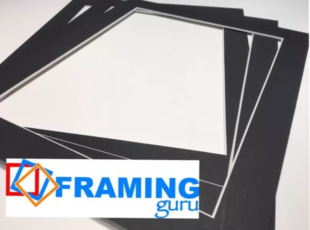 Picture And Photo Mounts in Black / White Core Professional Computer Cut Boards