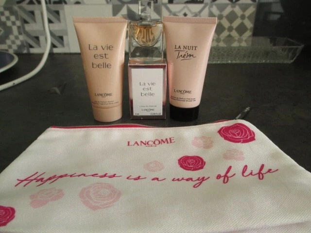 LANCÔME MINI PARFUM&LAIT Corps La Vie Est Belle&Gel Douche Lanuit