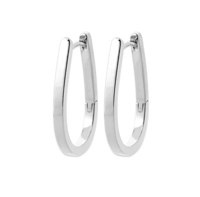 Boucles D'oreilles Créoles Tubes 6 Cm - Argent Massif 925/000 Rhodié - Neuf Avec étiquettes