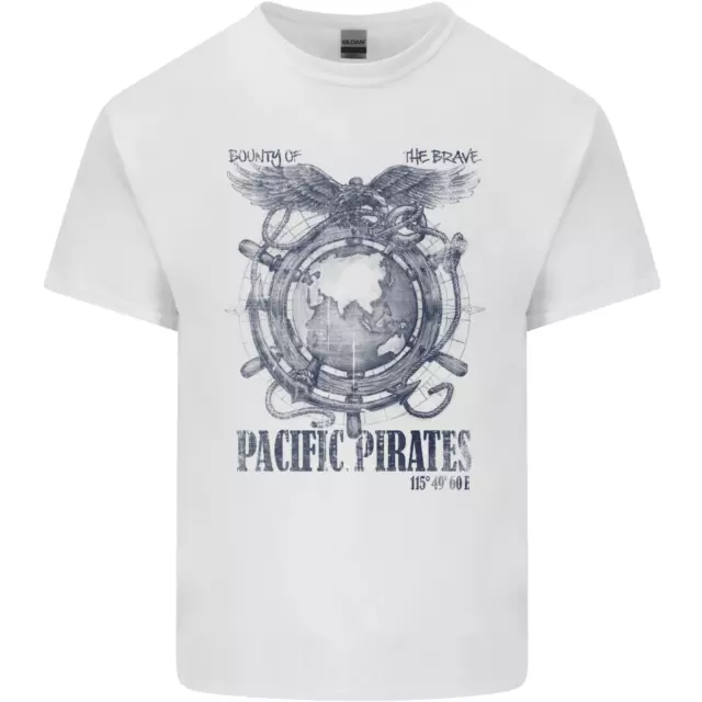 Pacific Pirates Sailing Sailor Boat Mens Cotton T-Shirt Tee Top
