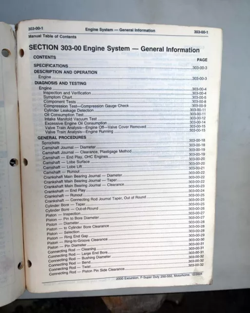 Manuels d'atelier d'excursion Ford 2000 F- Series (Inv.33569) 2