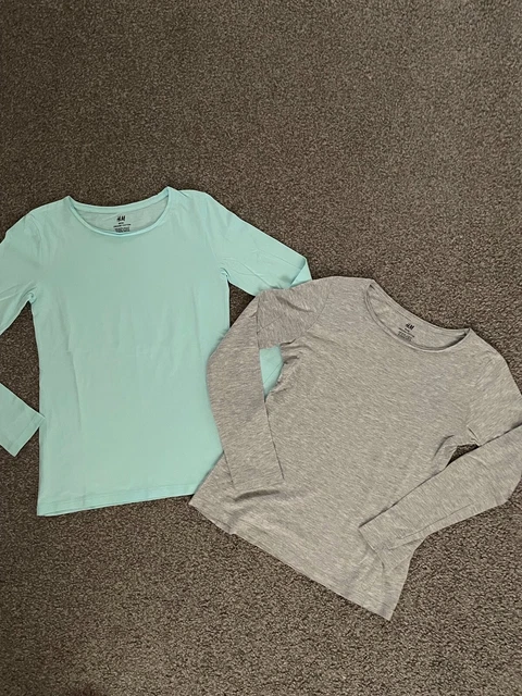 Bellissime ragazze confezione da 2 top a maniche lunghe di H&M, età 10-12 anni. Buone condizioni