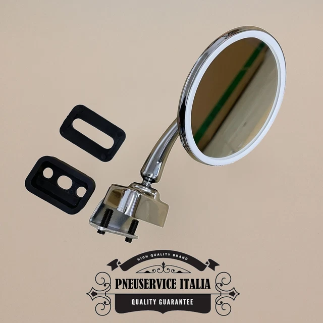 Per Fiat 127 Specchietto Retrovisore Sx Manuale a Vite Nero Ricambi Auto D'epoca