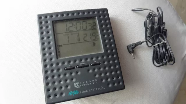 OREGON SCIENTIFIC SVEGLIA orologio termometro Radio Controlled HIGLO RM883  EUR 14,00 - PicClick IT