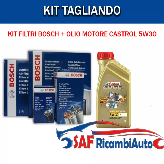 Set Service 4 Filter Bosch 5LT Öl Castrol 5W30 VW Golf 7 2.0 Tdi 110KW