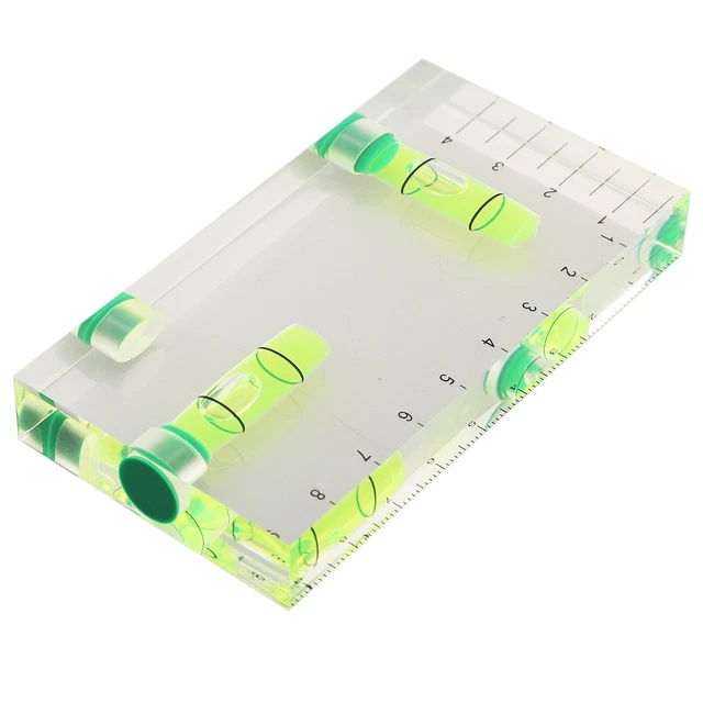 Memkey – Niveau à bulle transparent de type T – 3 aimants puissants – Dimensions 95 x 51 x 13 mm – Pour mesures précises sur surfaces métalliques