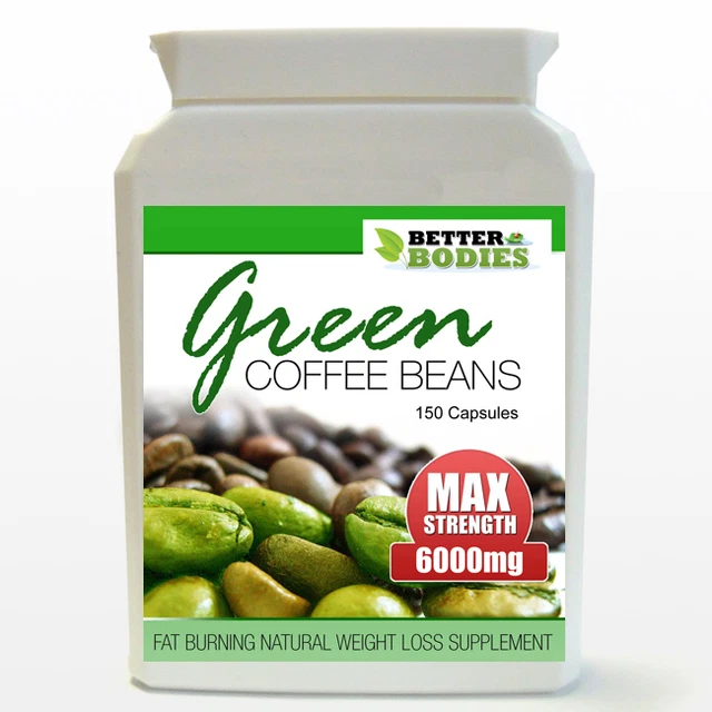 GREEN COFFEE BEAN EXTRACT MAX STRENGTH 6000mg WEIGHT LOSS SLIMMING DIET PILLS